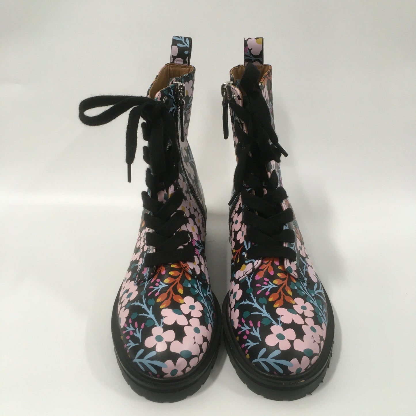 Floral Print Boots Combat Kate Spade, Size 6.5