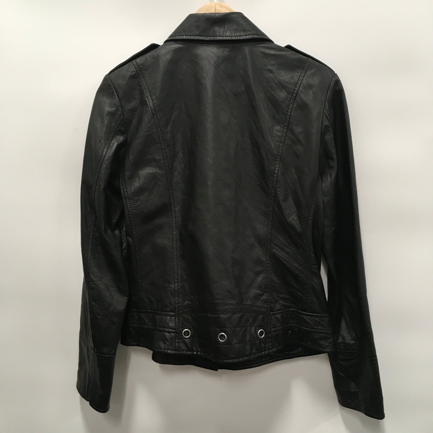 Black Jacket Moto Leather REZREKSHA by Esther Chen, Size M