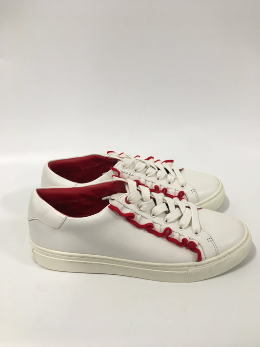 Shoes Sneakers By Tory Burch In Red & White, Size: 7.5