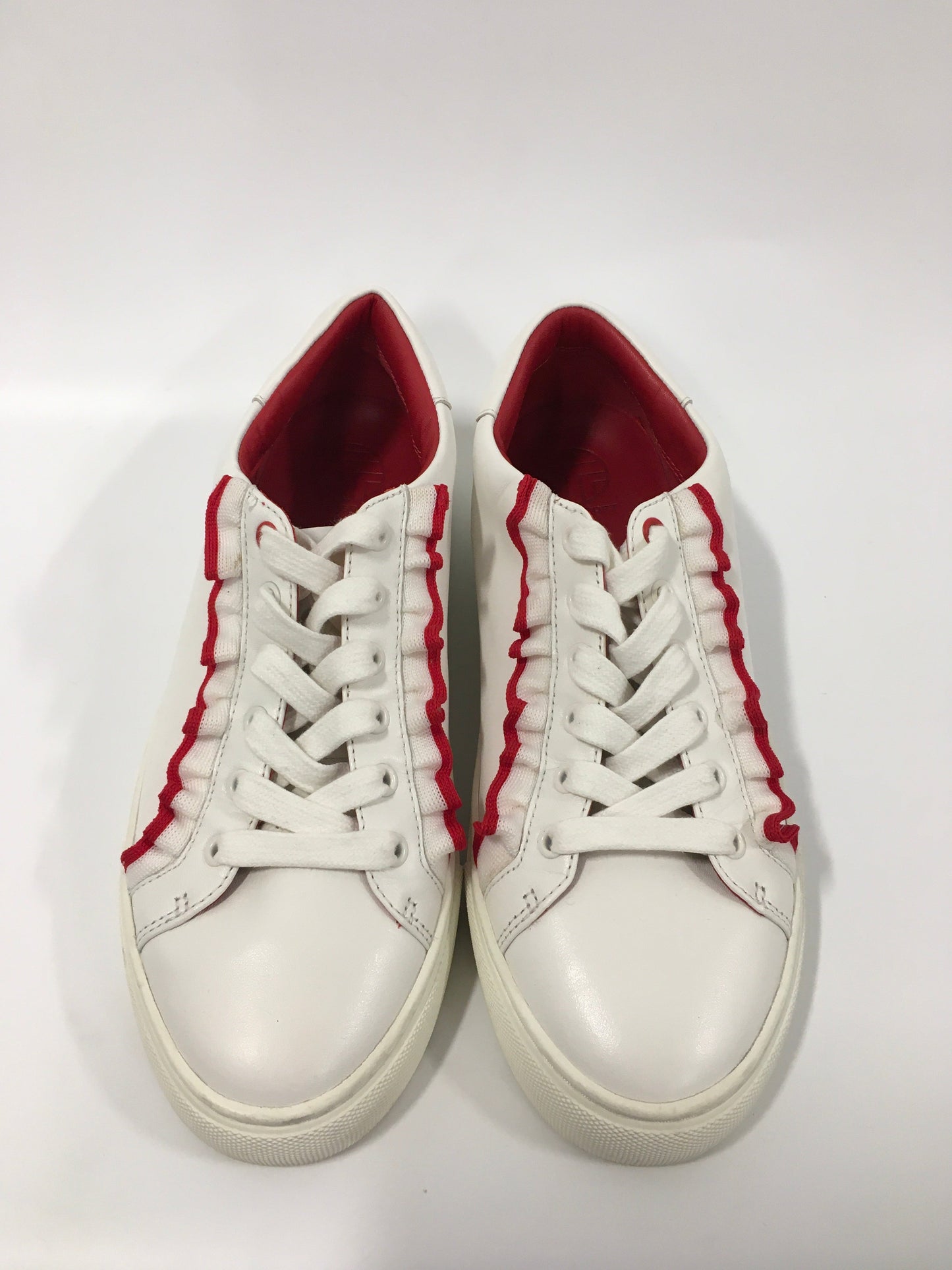 Shoes Sneakers By Tory Burch In Red & White, Size: 7.5