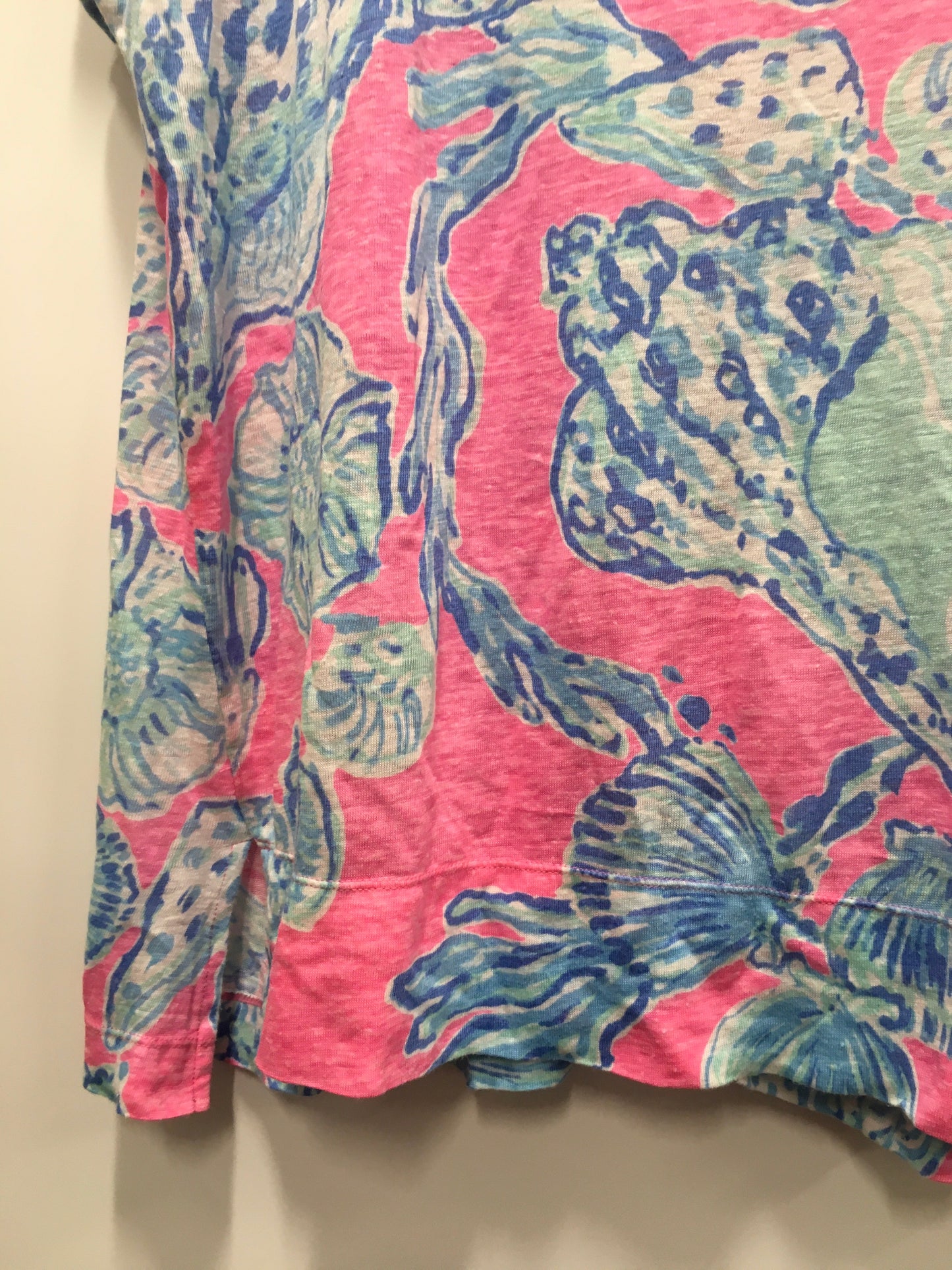 Pink Top Short Sleeve Lilly Pulitzer, Size Xl
