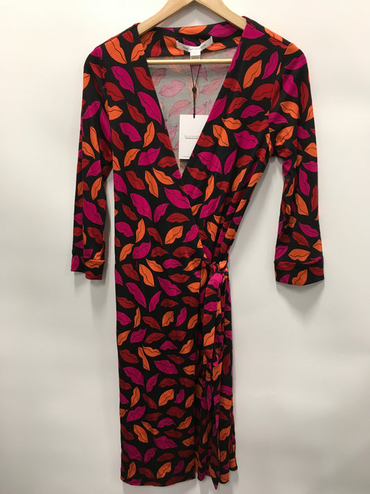 Black & Pink Dress Casual Short Diane Von Furstenberg, Size M