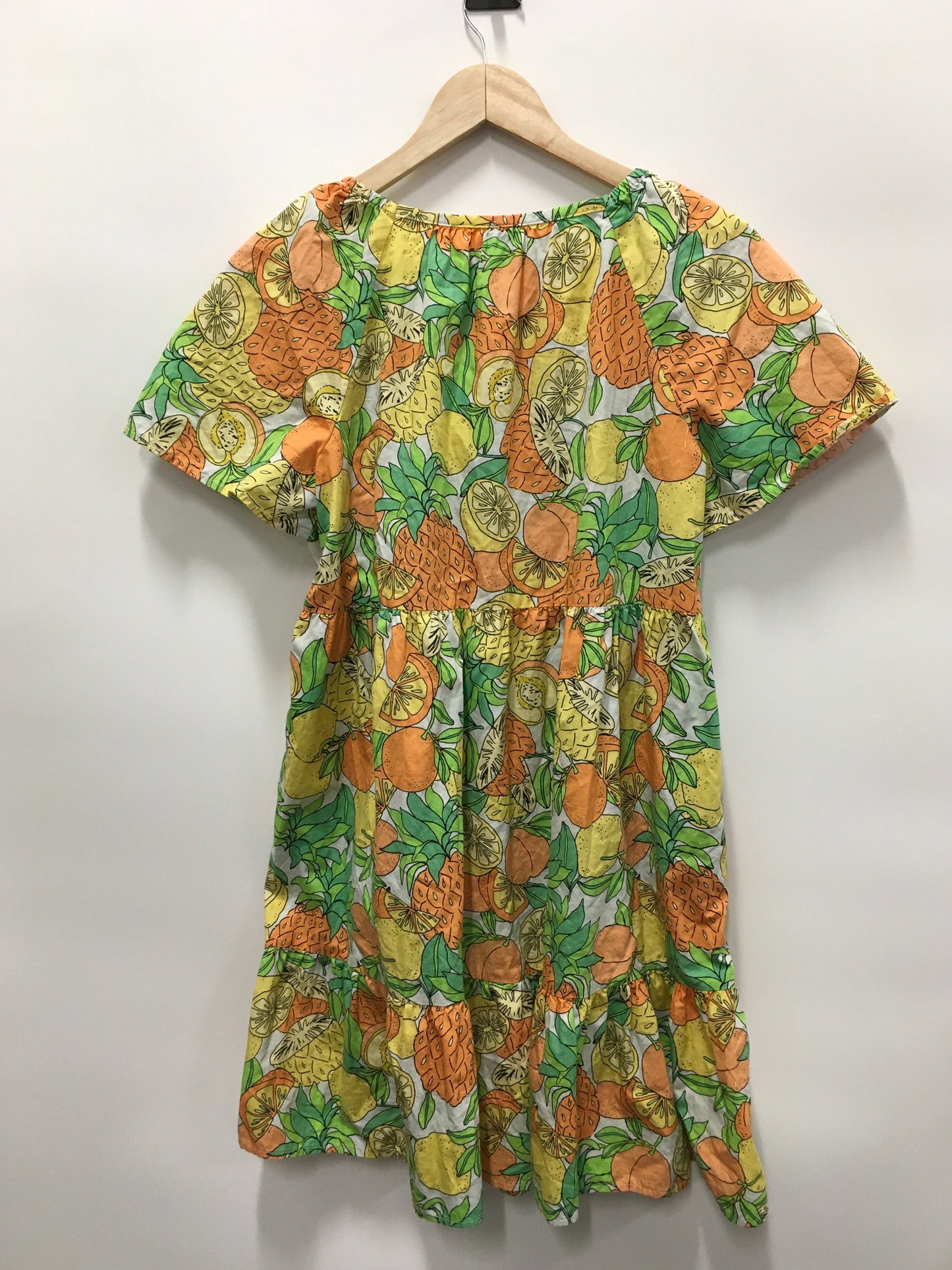 Orange & Yellow Dress Casual Short Peyton and Parker, Size S