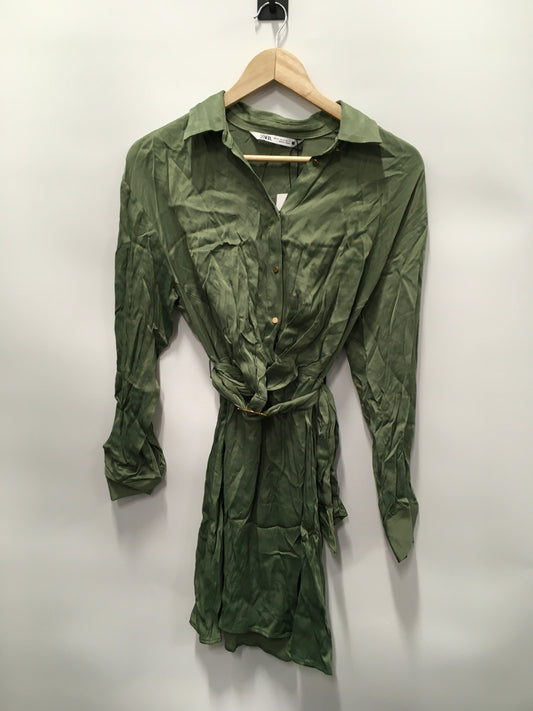 Green Dress Casual Short Zara, Size Xs