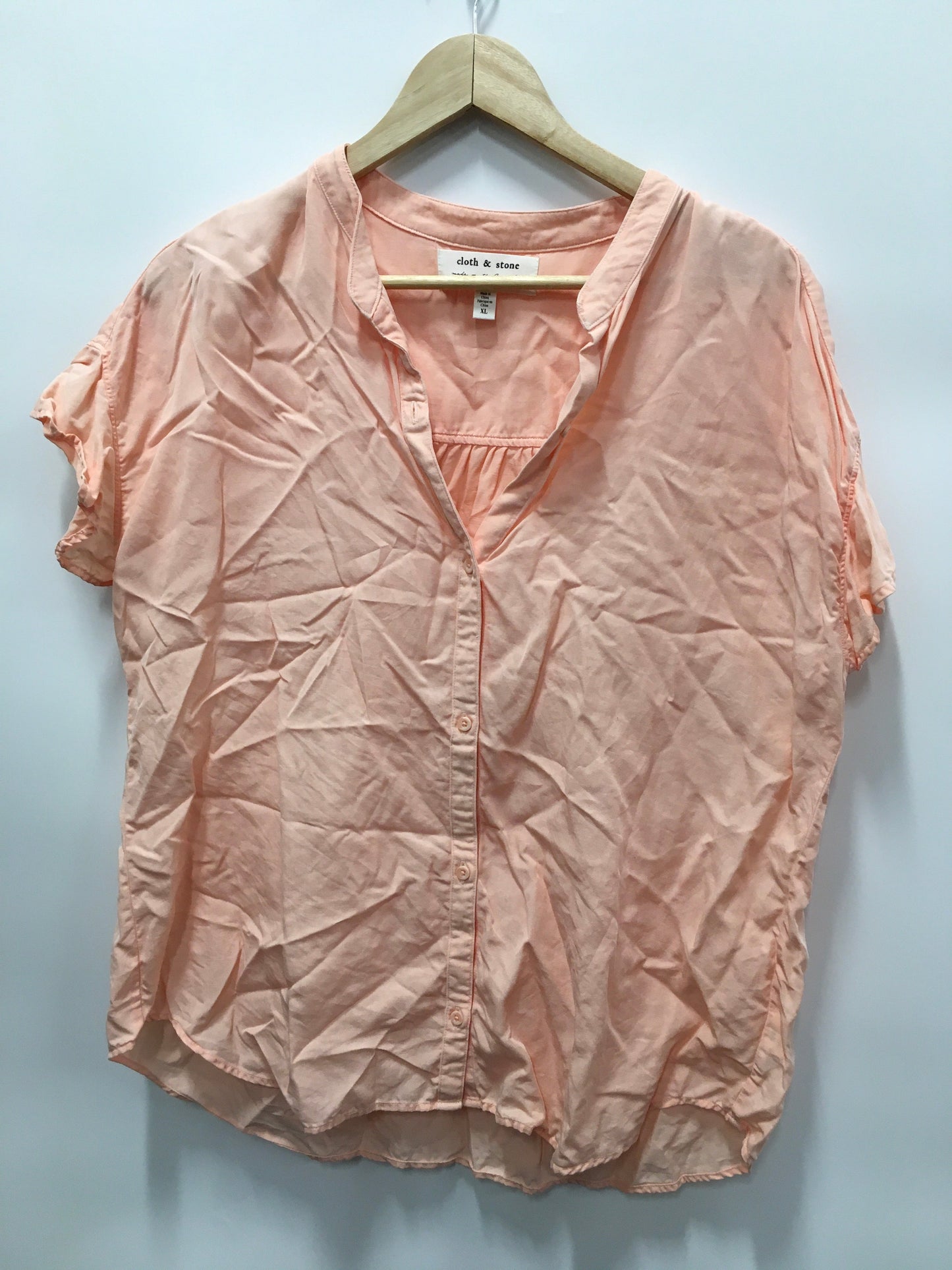 Peach Top Short Sleeve Cloth & Stone, Size Xl
