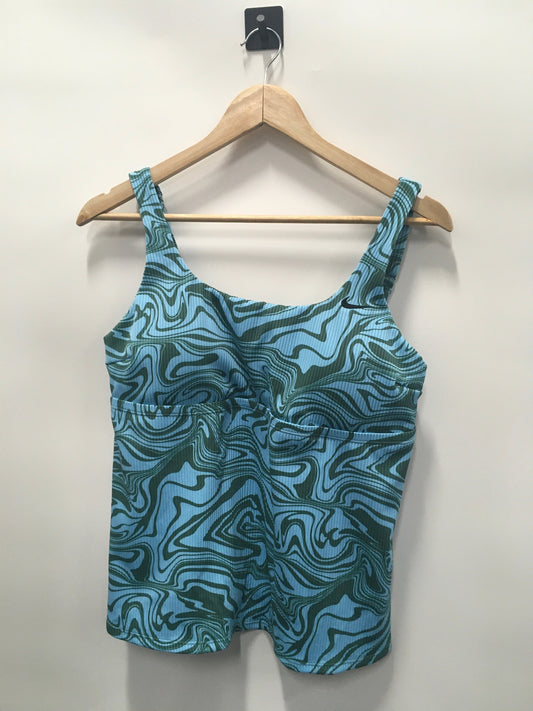 Blue & Green Swimsuit Top Nike, Size L