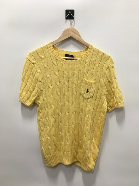 Yellow Sweater Short Sleeve Polo Ralph Lauren, Size Xl