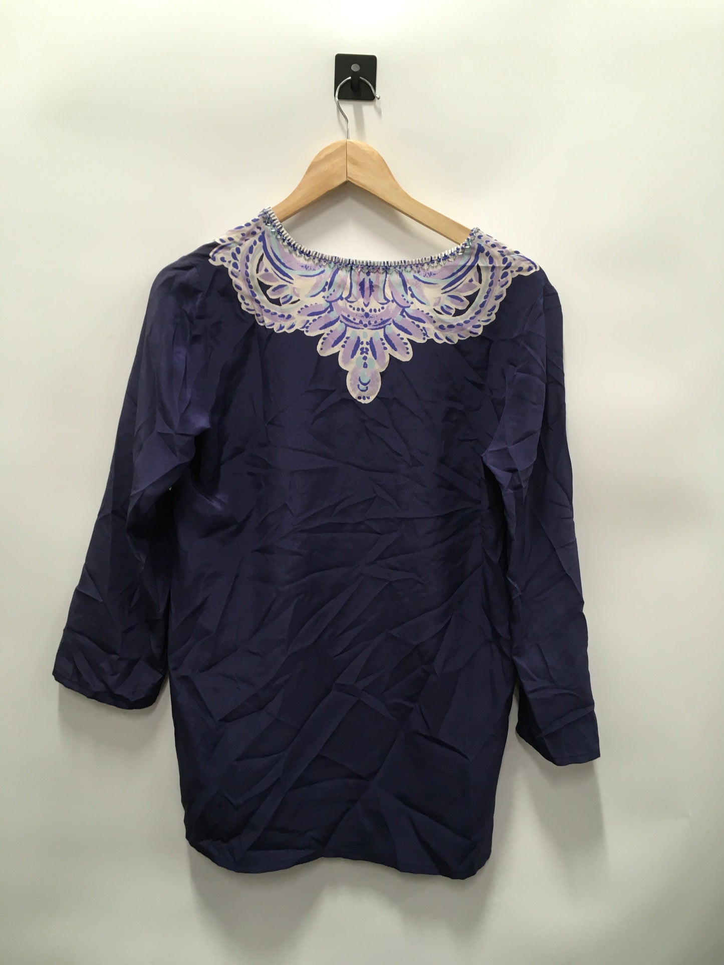 Navy Blouse Long Sleeve Lilly Pulitzer, Size S