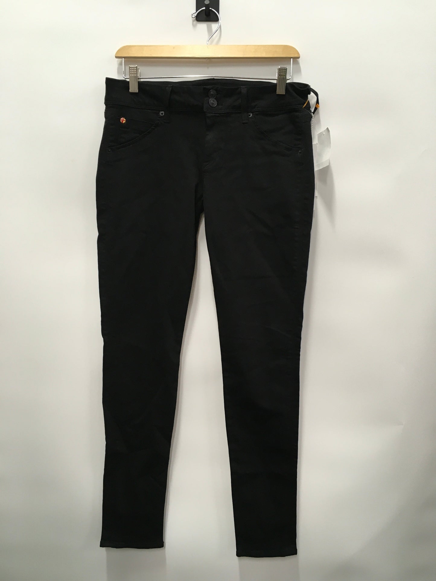 Jeans Skinny By Hudson In Black Denim, Size: 6