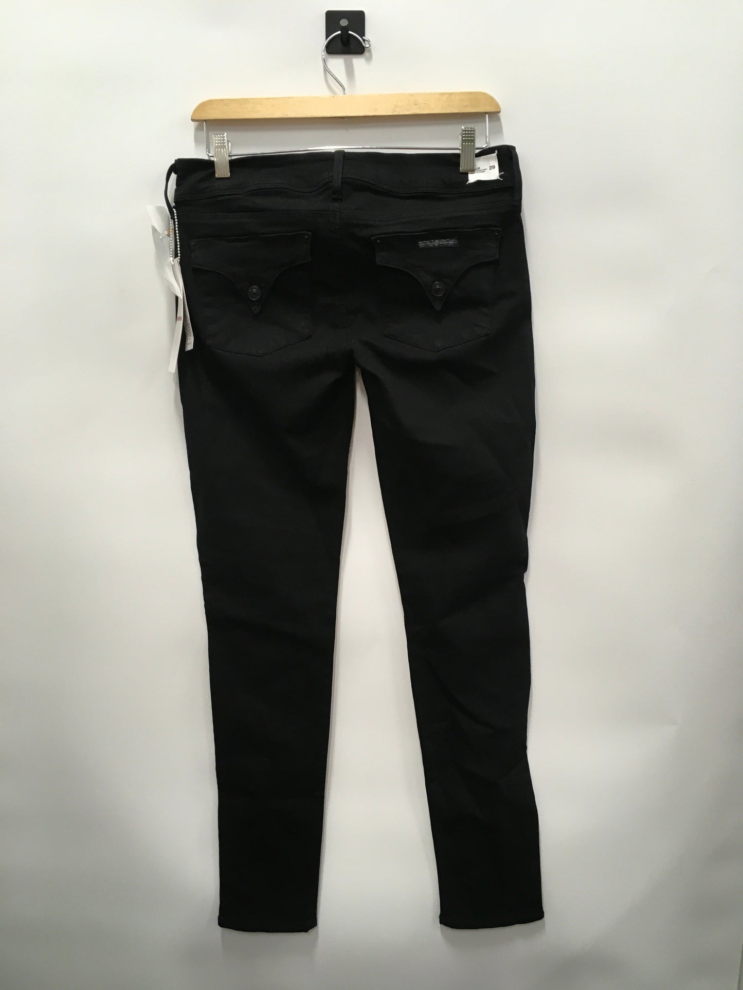 Jeans Skinny By Hudson In Black Denim, Size: 6