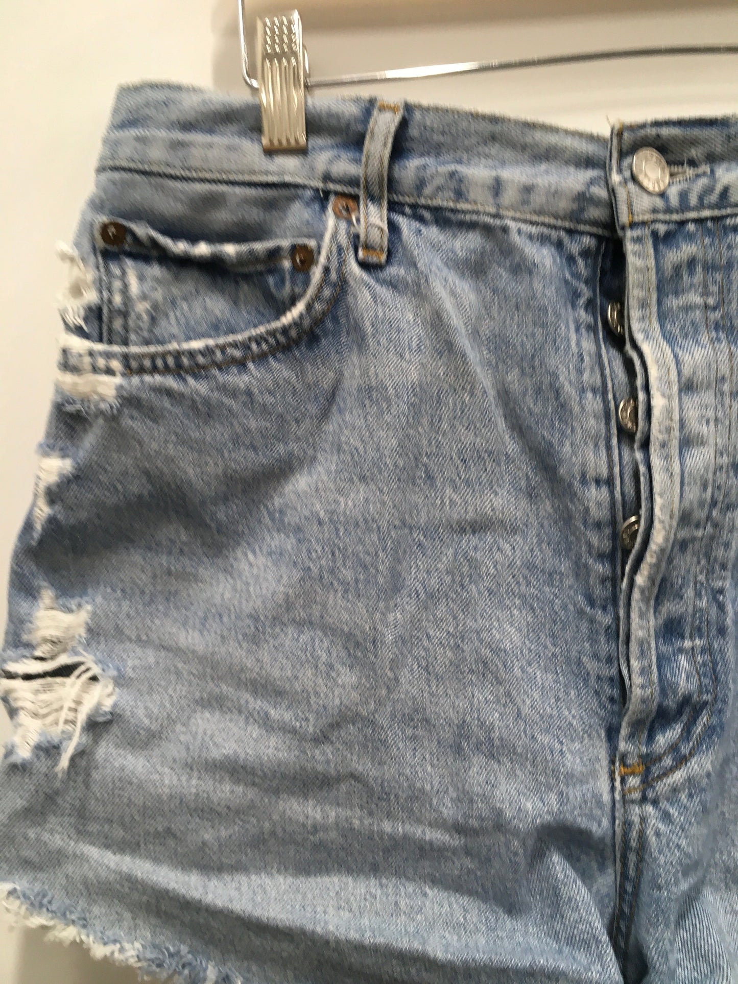 Blue Denim Shorts Agolde, Size 8