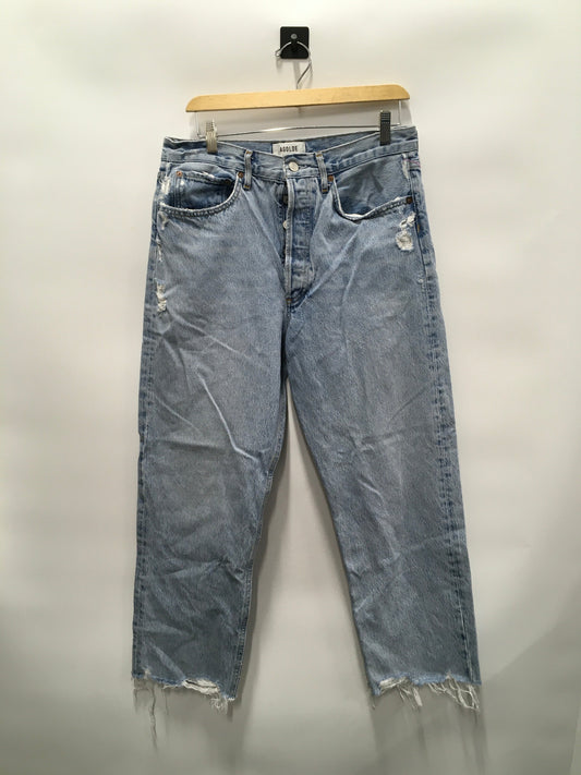 Blue Denim Jeans Straight Agolde, Size 6