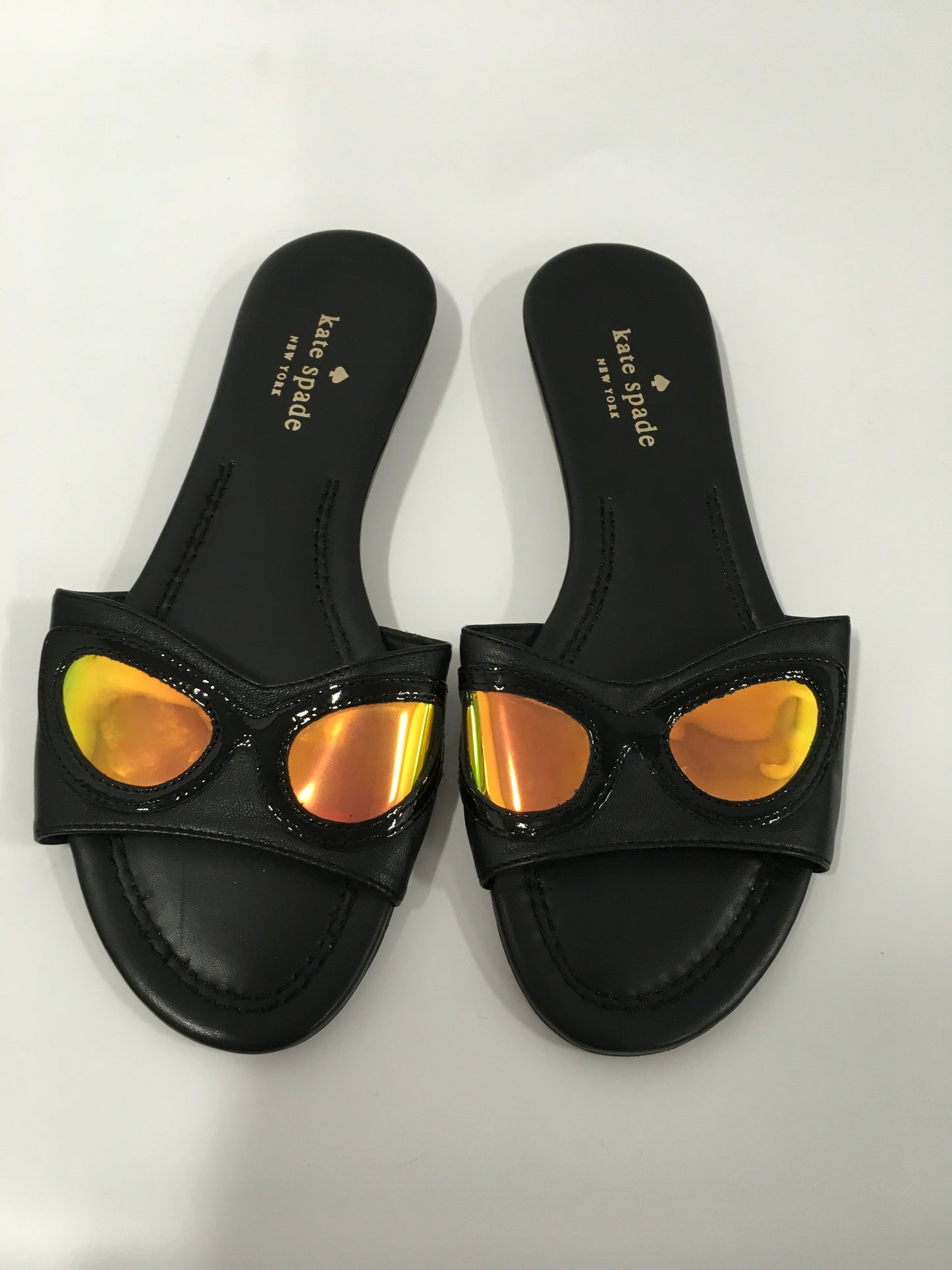 Black Sandals Flats Kate Spade, Size 7