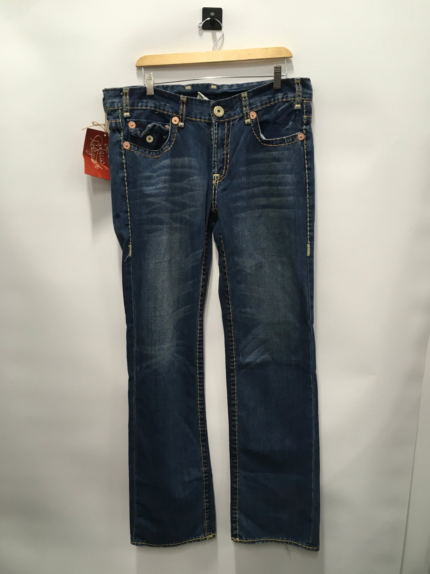 Jeans Straight By True Religion In Blue Denim, Size: 14