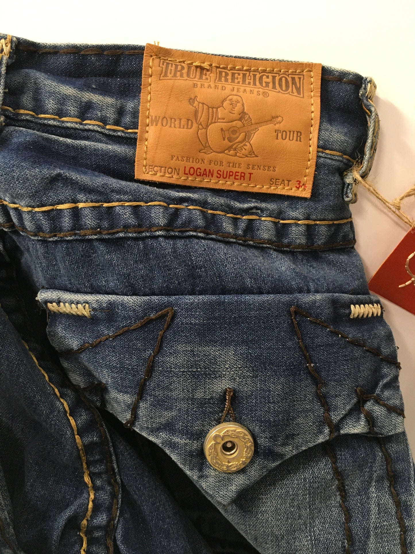 Jeans Straight By True Religion In Blue Denim, Size: 14