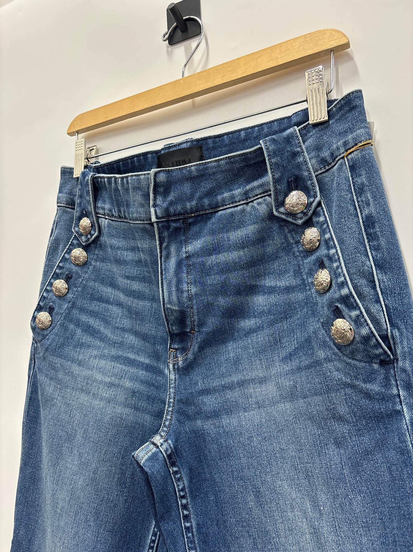 Jeans Straight By White House Black Market In Blue Denim, Size: 10tall