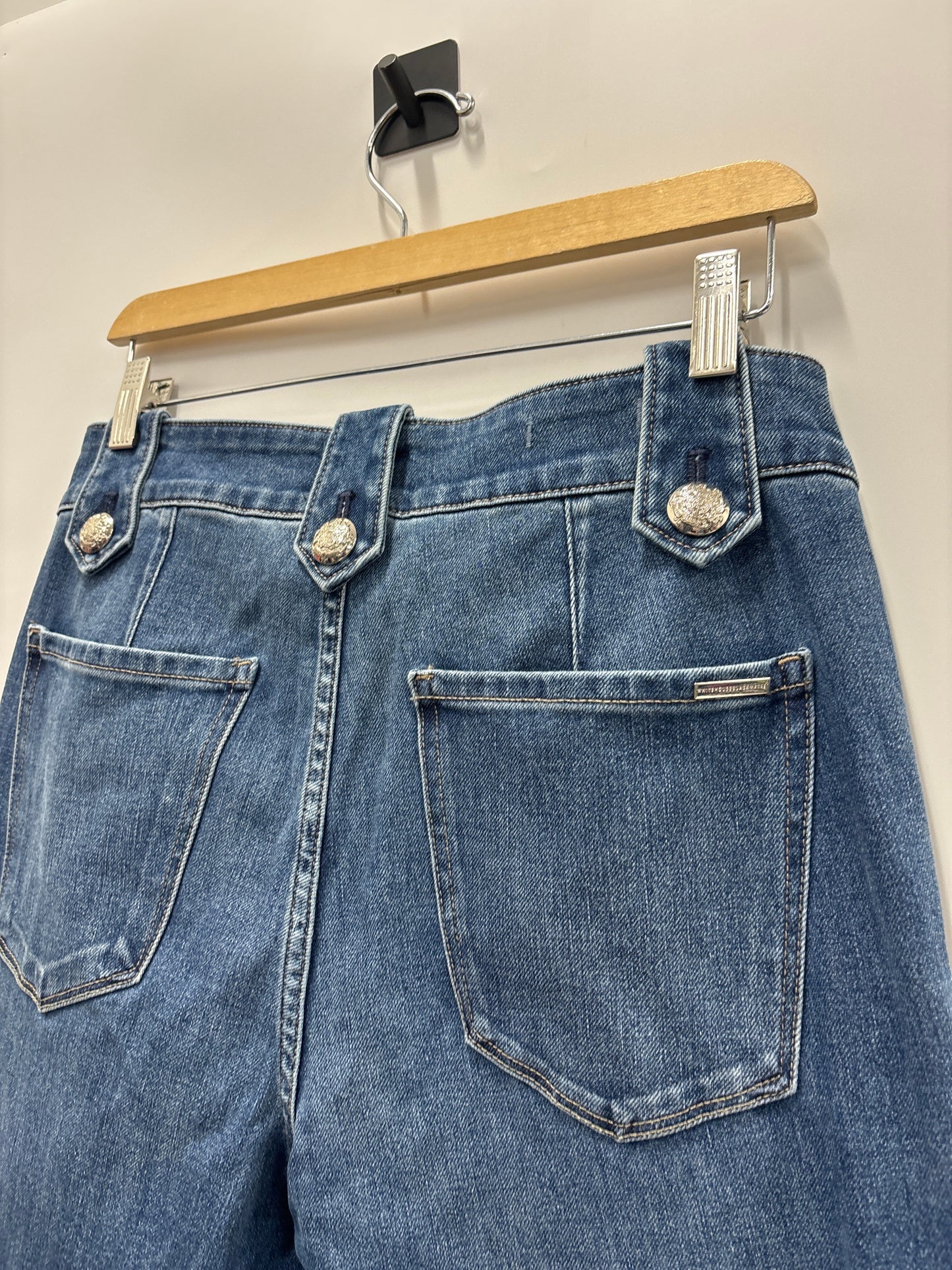 Jeans Straight By White House Black Market In Blue Denim, Size: 10tall