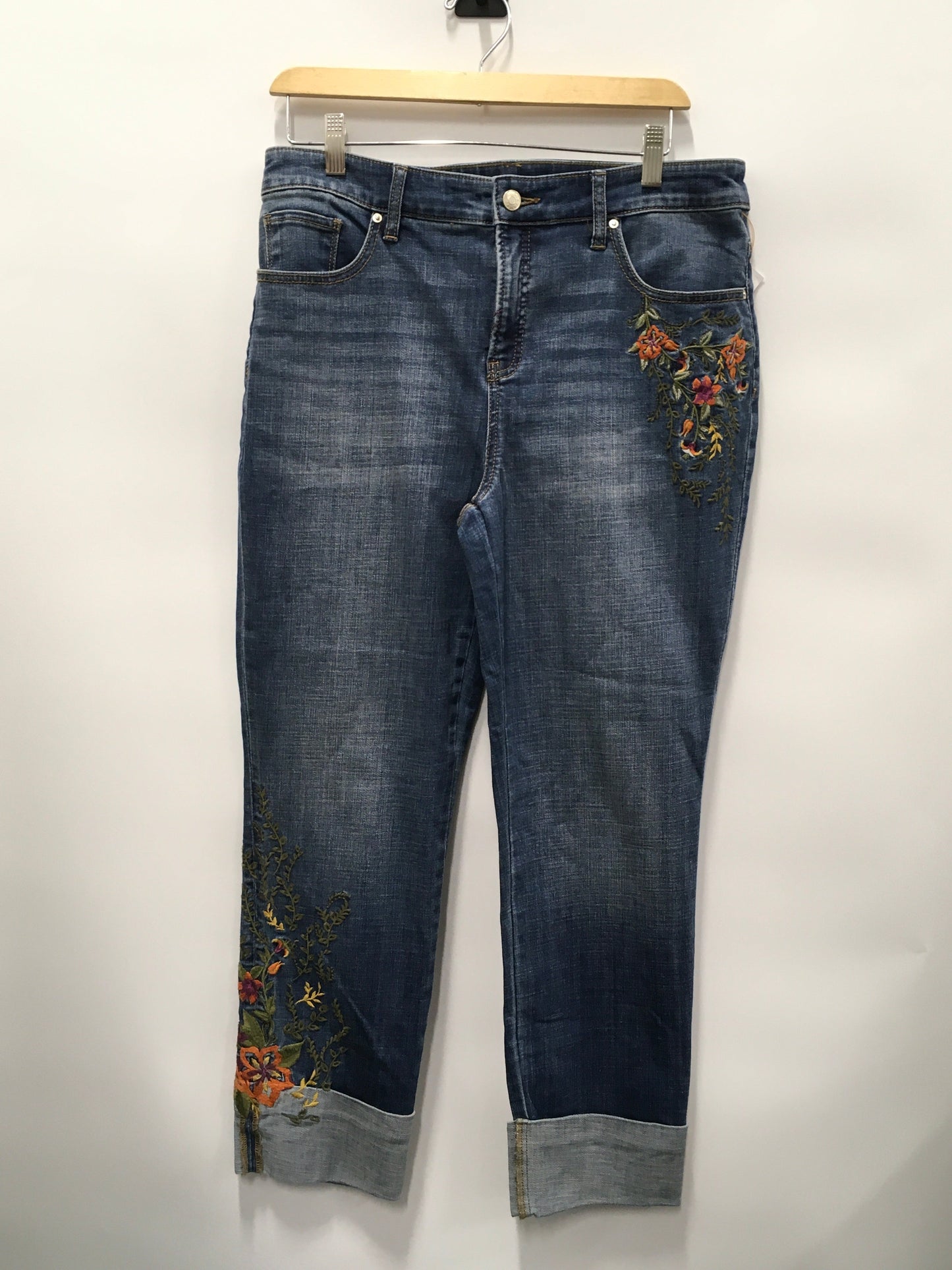 Blue Denim Jeans Skinny Chicos, Size 8l