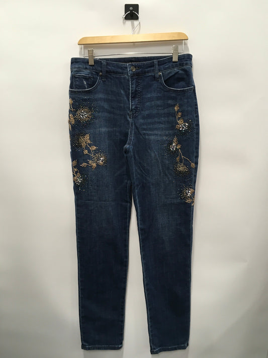 Blue Denim Jeans Skinny Chicos, Size 8tall