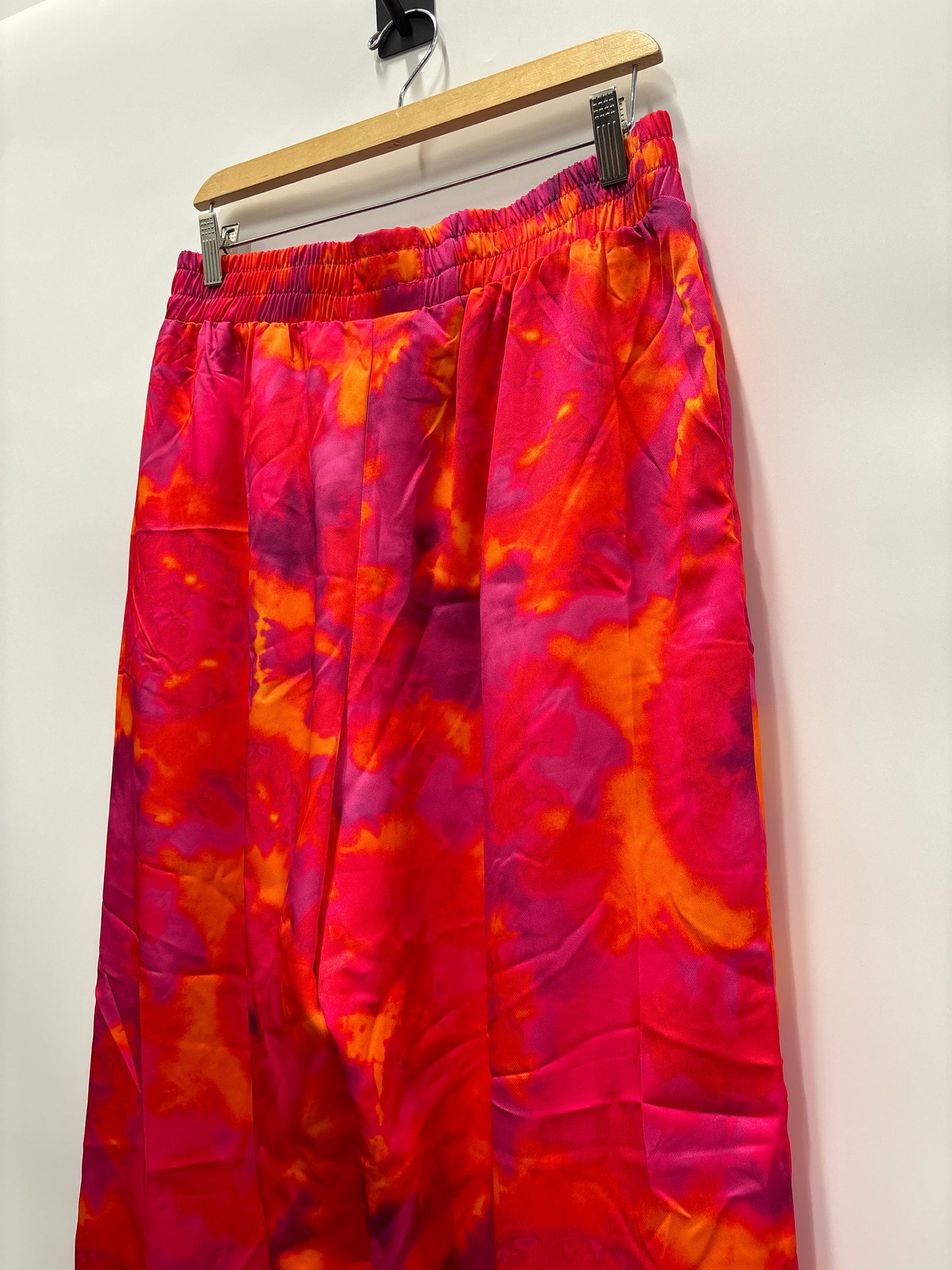 Pants Wide Leg By New York And Co In Orange & Pink, Size: L