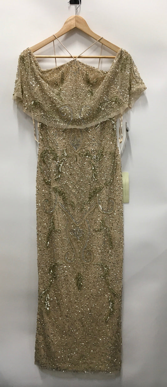 Dress Party Long By Adrianna Papell In Gold, Size: 4