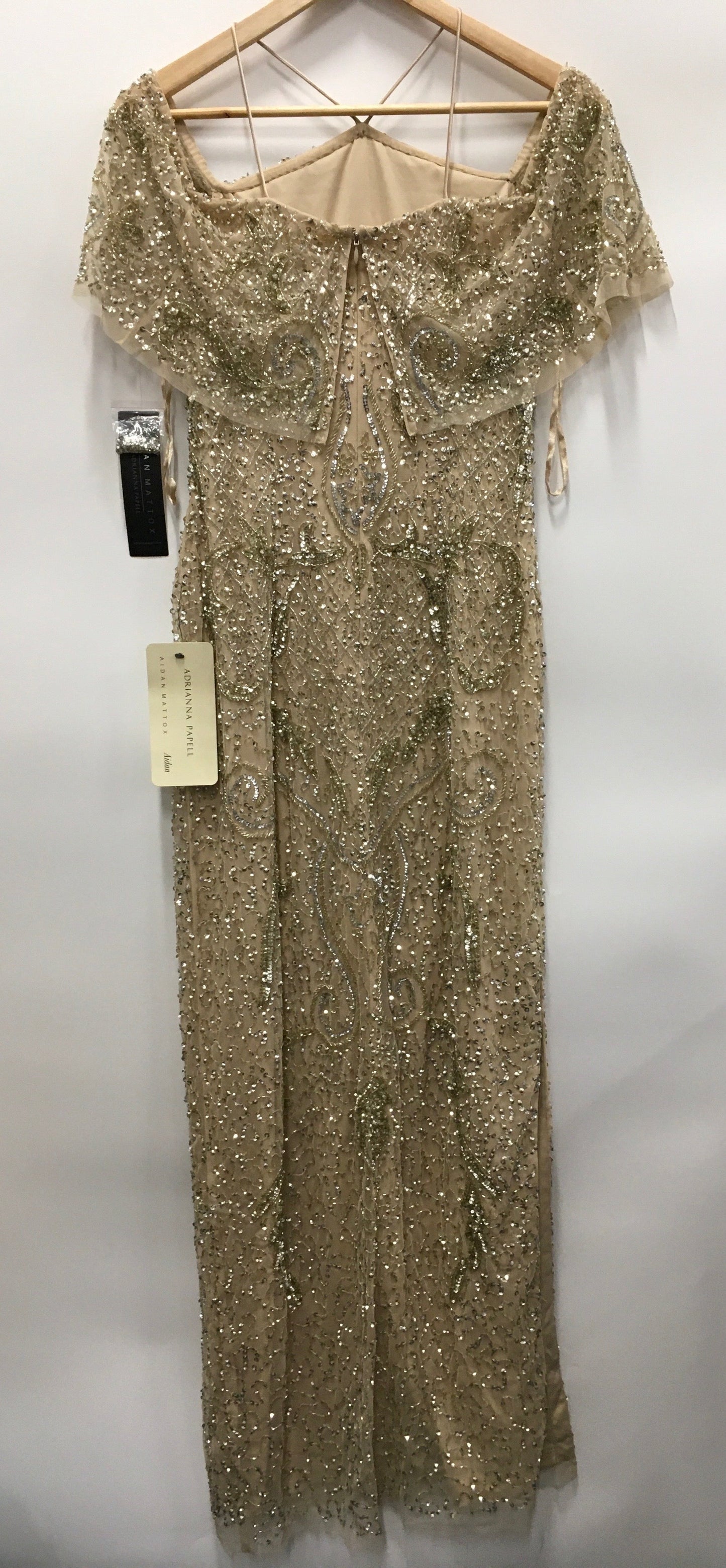 Dress Party Long By Adrianna Papell In Gold, Size: 4