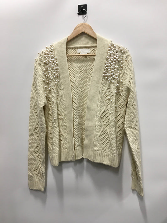 Sweater Cardigan By Anthropologie In Cream, Size: Osfm