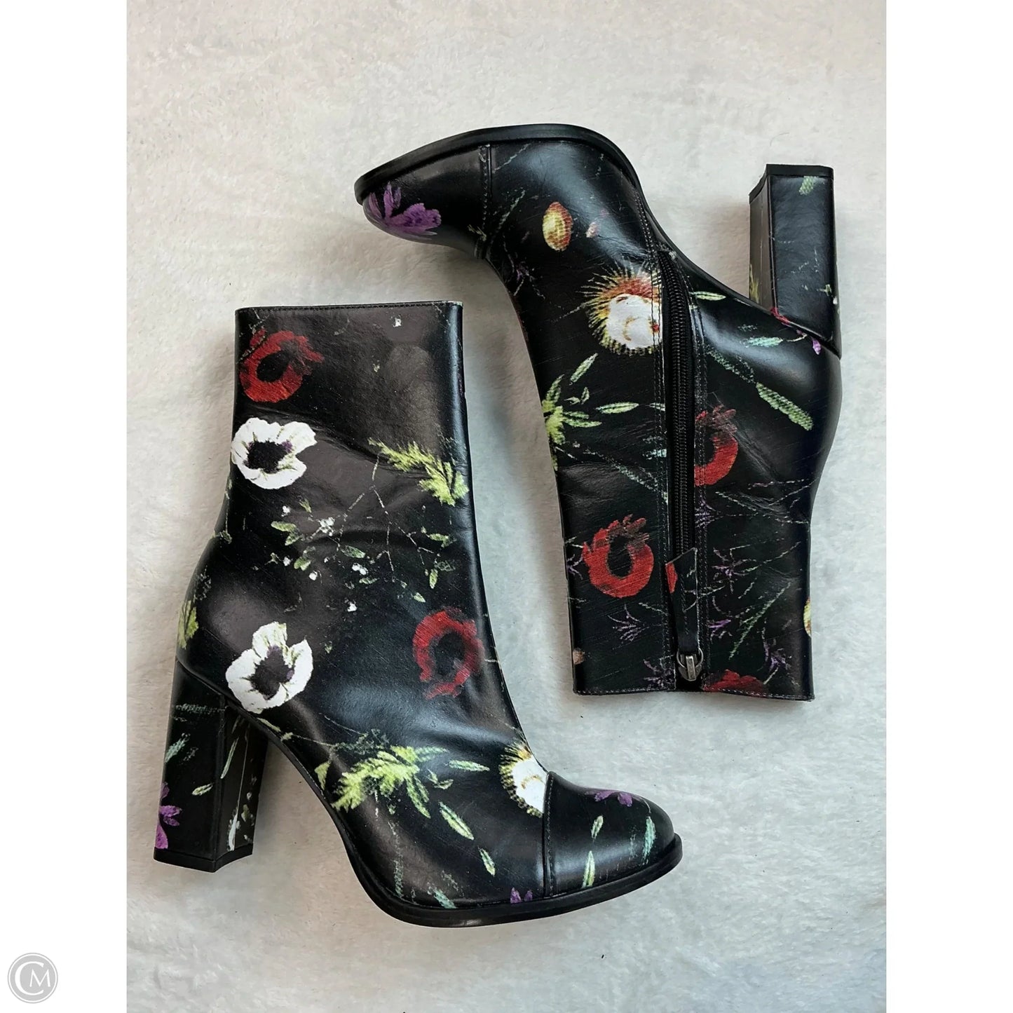 Boots Ankle Heels By Matisse In Floral Print, Size: 7.5