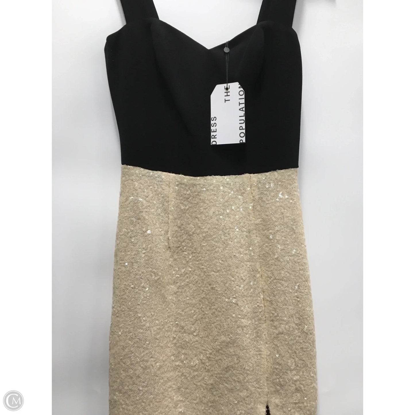 Dress Party Midi By Dress The Population In Black & Cream, Size: Xs
