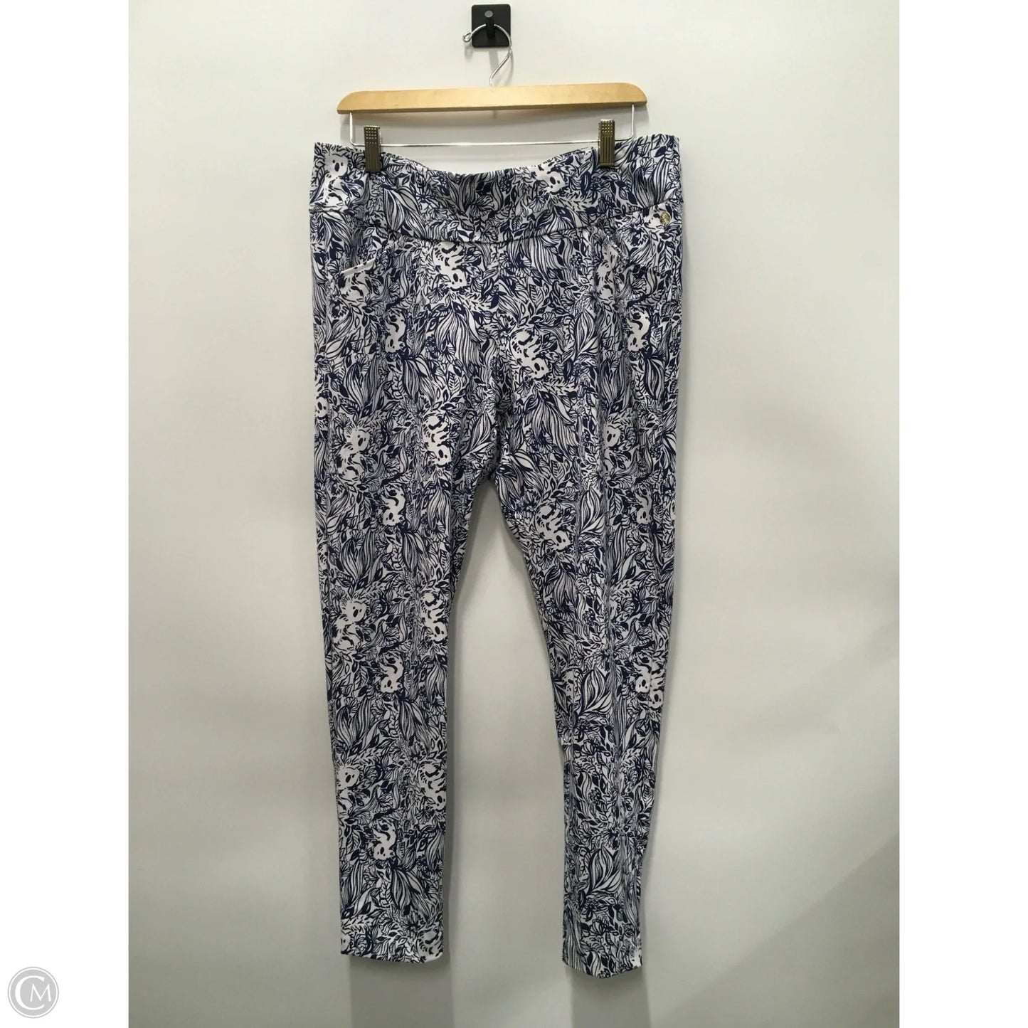 Pants Designer By Lilly Pulitzer In Blue & White, Size: 14