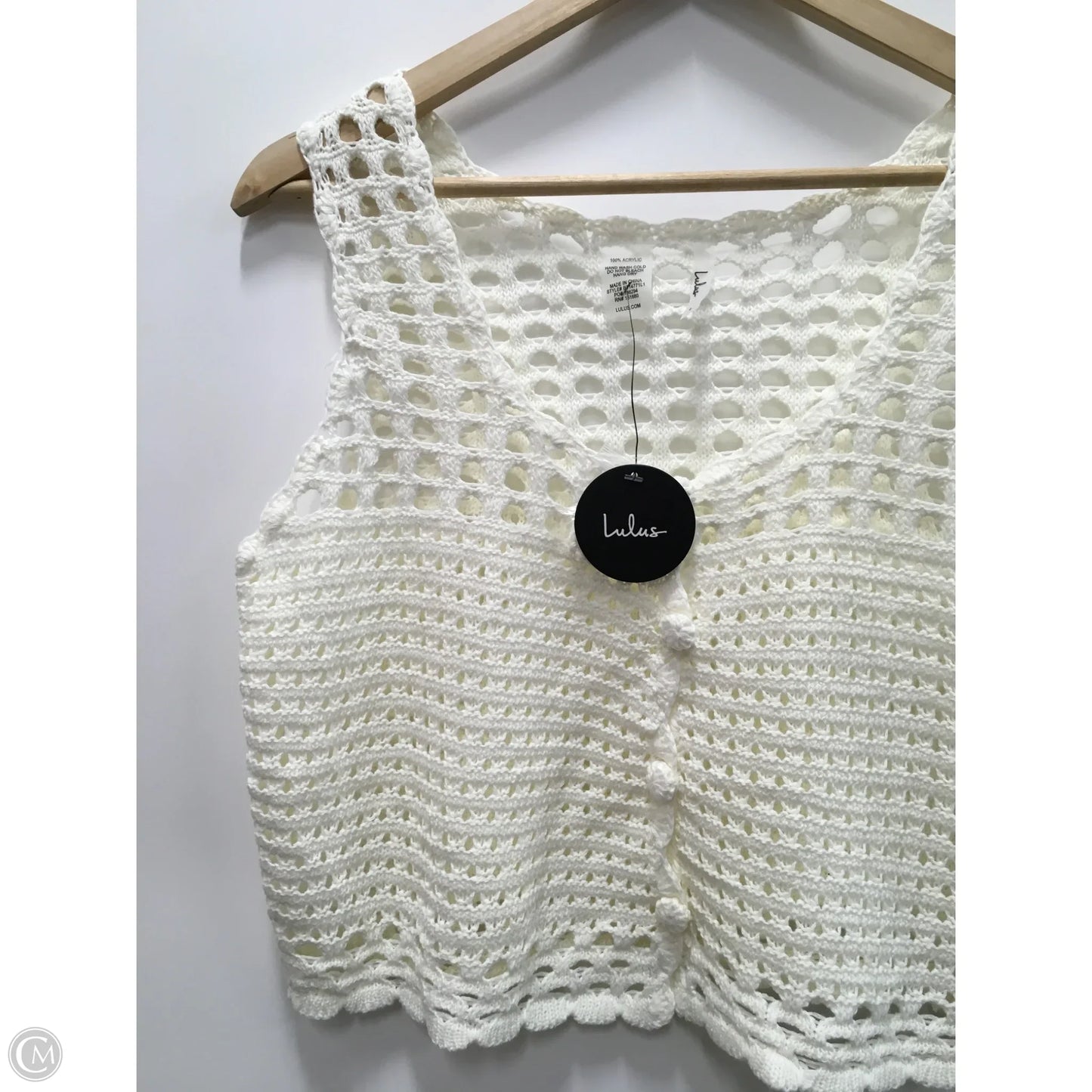 Top Sleeveless By Lulus In Cream, Size: L