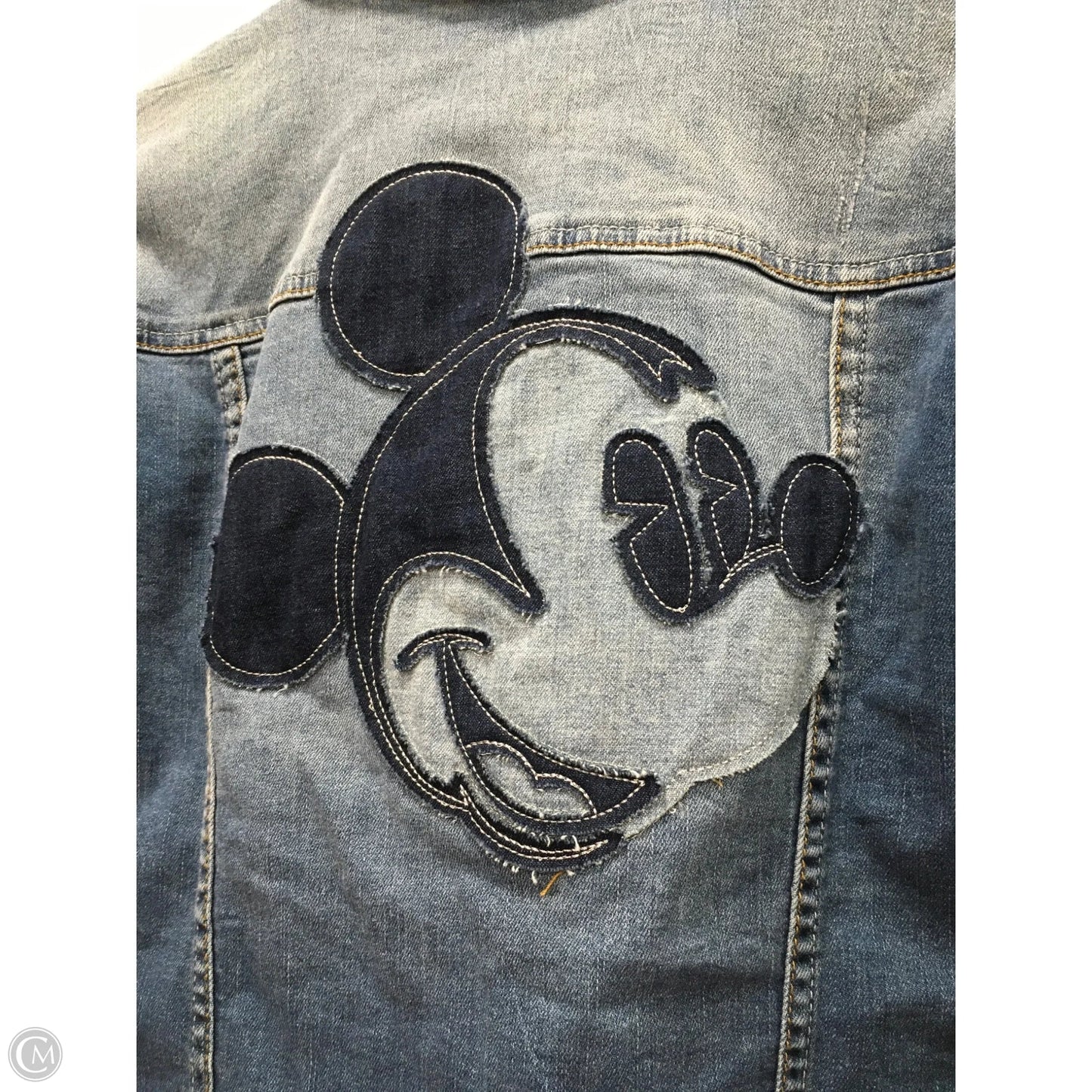 Jacket Denim By Desigual In Blue Denim, Size: Xl