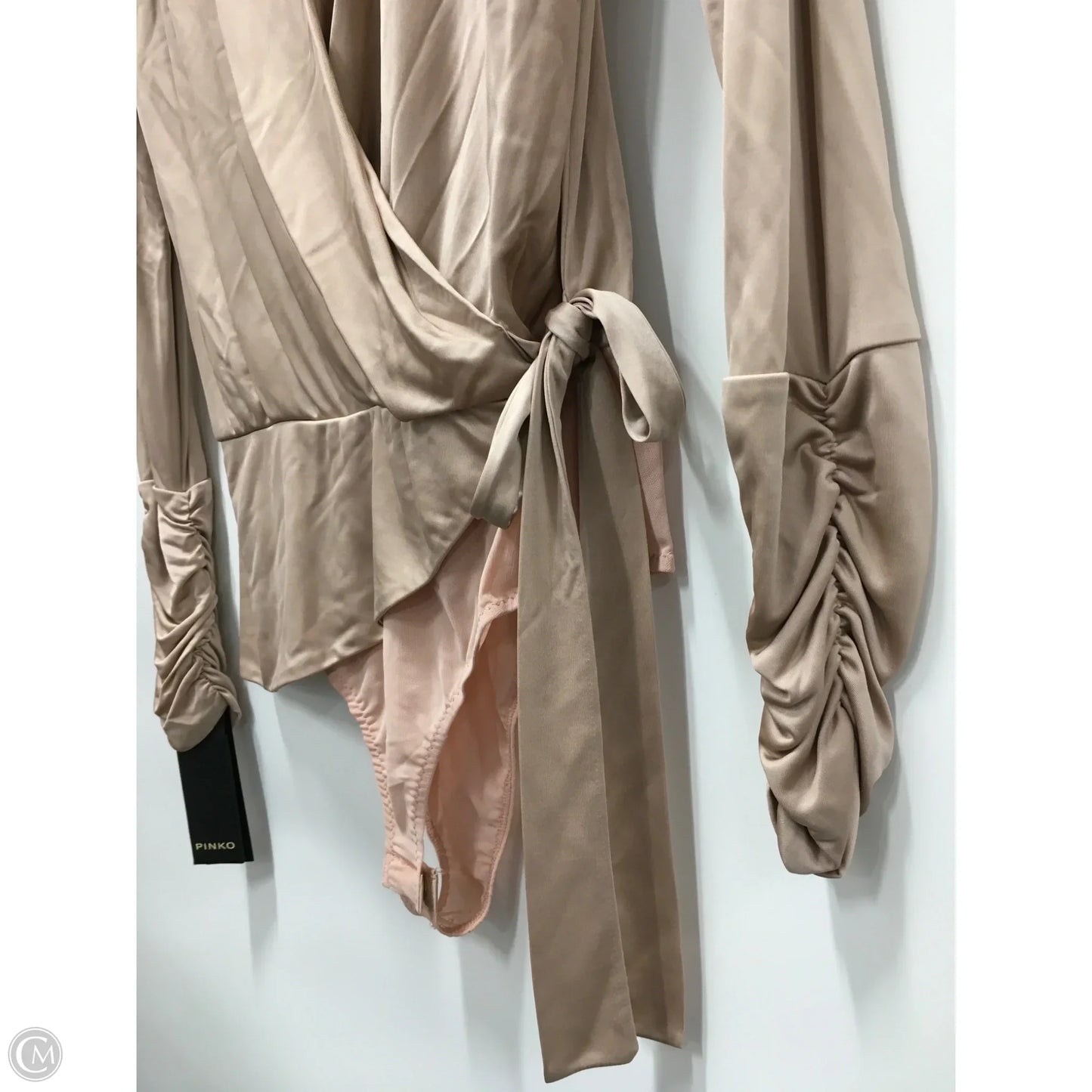 Bodysuit Designer By Pinko In beige, Size: S