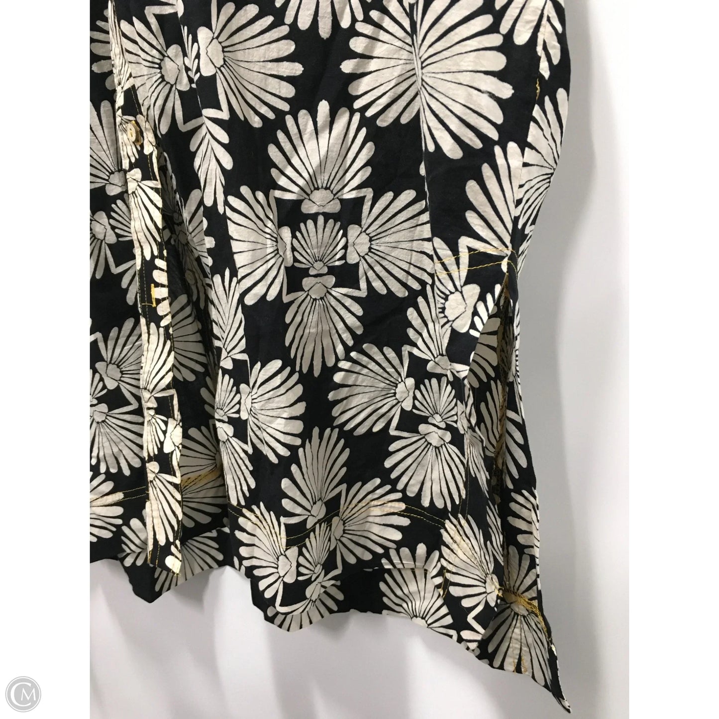 Top Short Sleeve By Free People In Black & Cream, Size: L