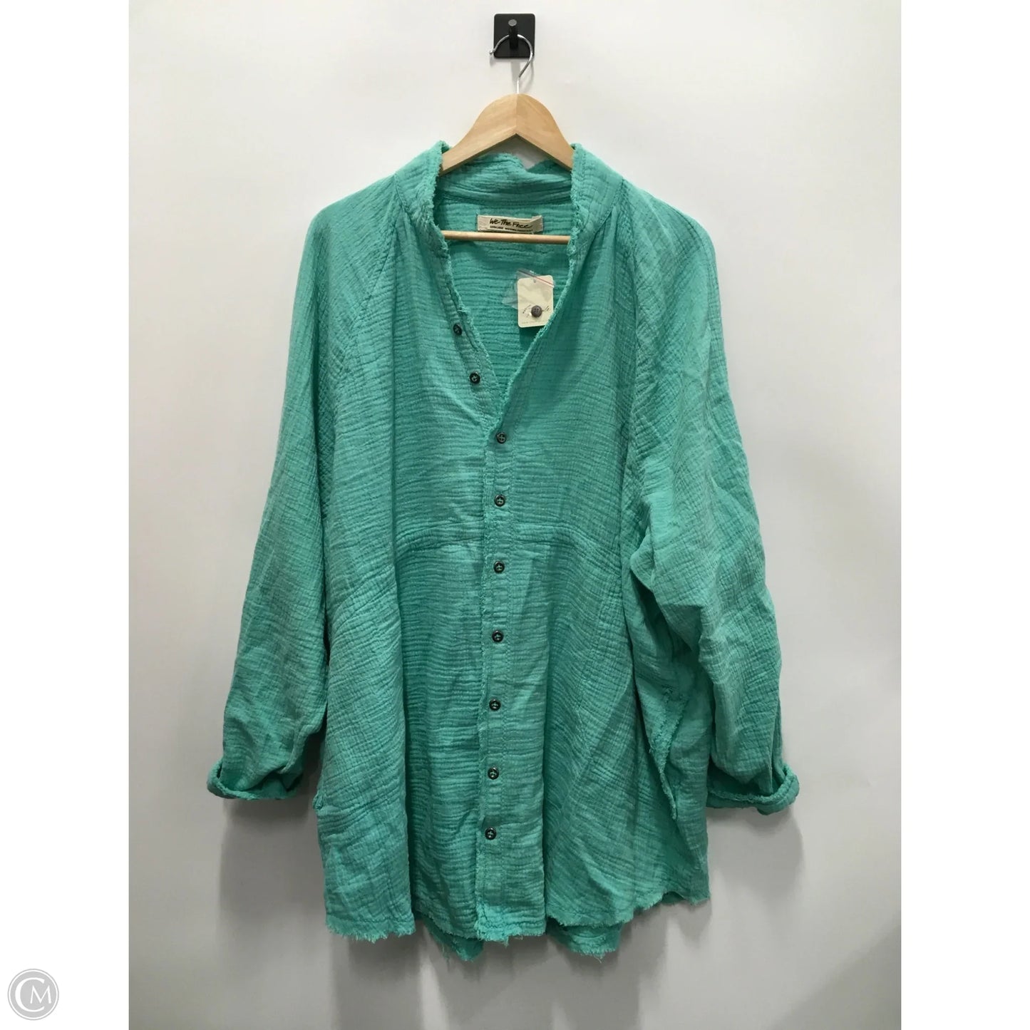 Top Long Sleeve By We The Free In Aqua, Size: Xl