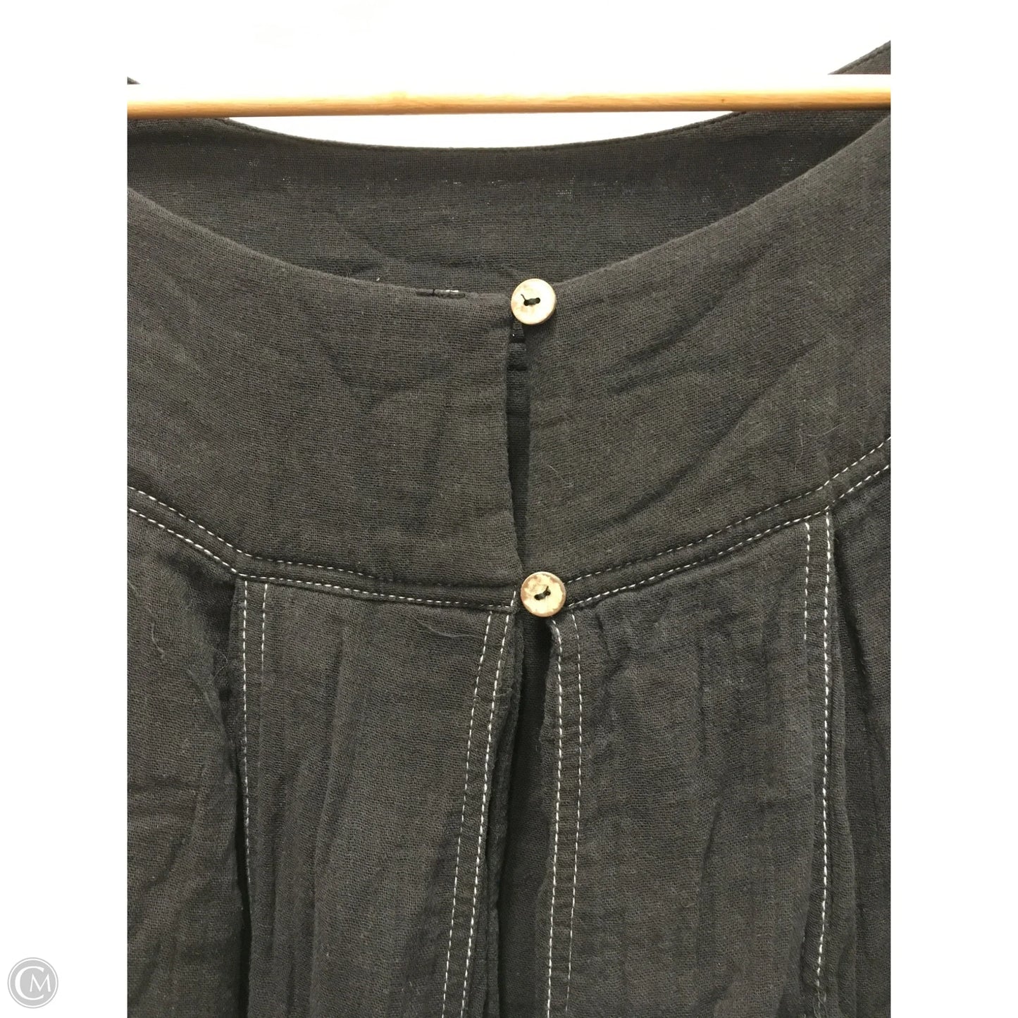 Tunic Long Sleeve By Free People In Black, Size: L