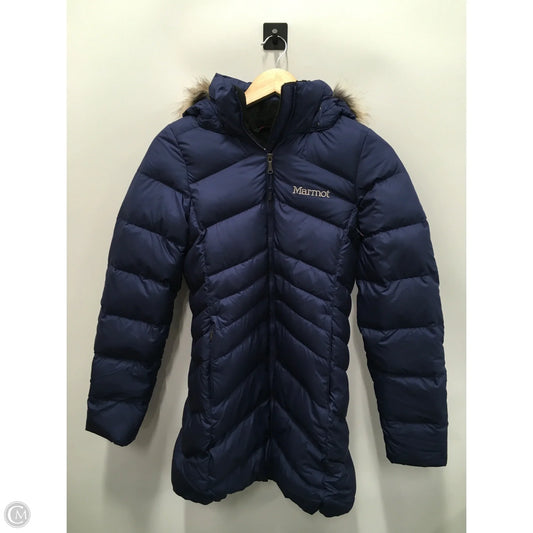 Coat Puffer & Quilted By Marmot In Navy, Size: Xs