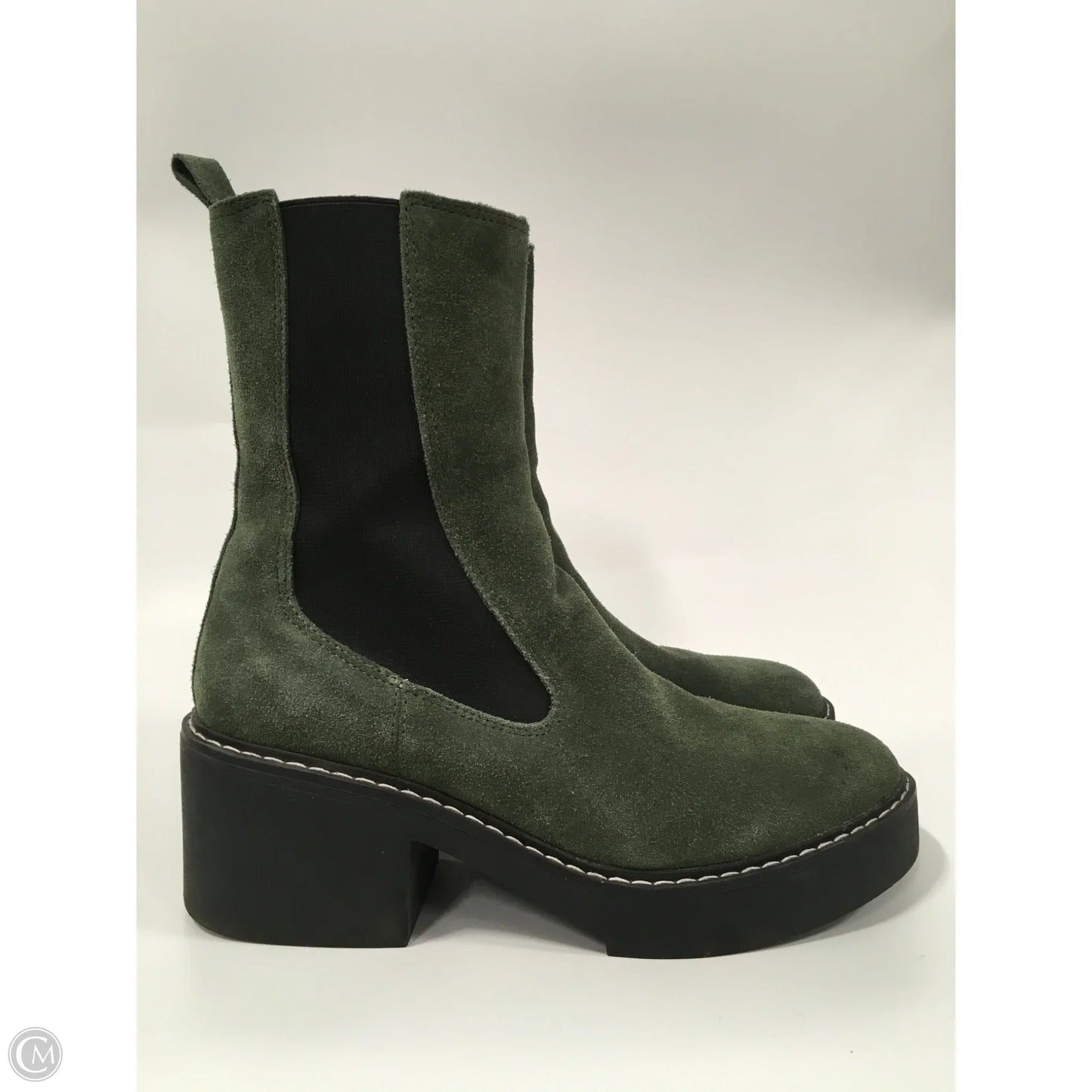 Boots Ankle Heels By Nine West In Green, Size: 9