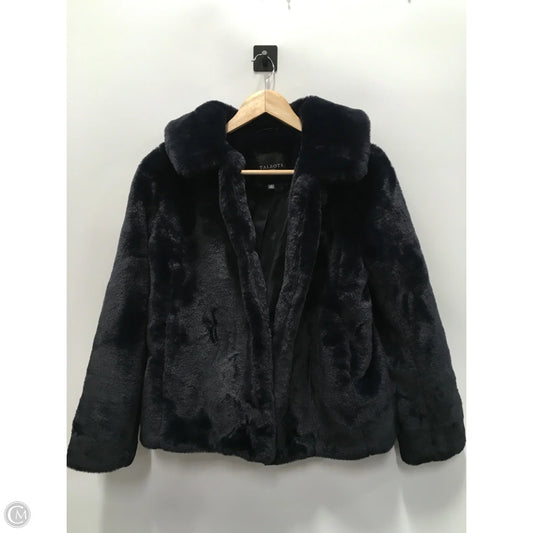 Coat Faux Fur & Sherpa By Talbots In Navy, Size: Sp