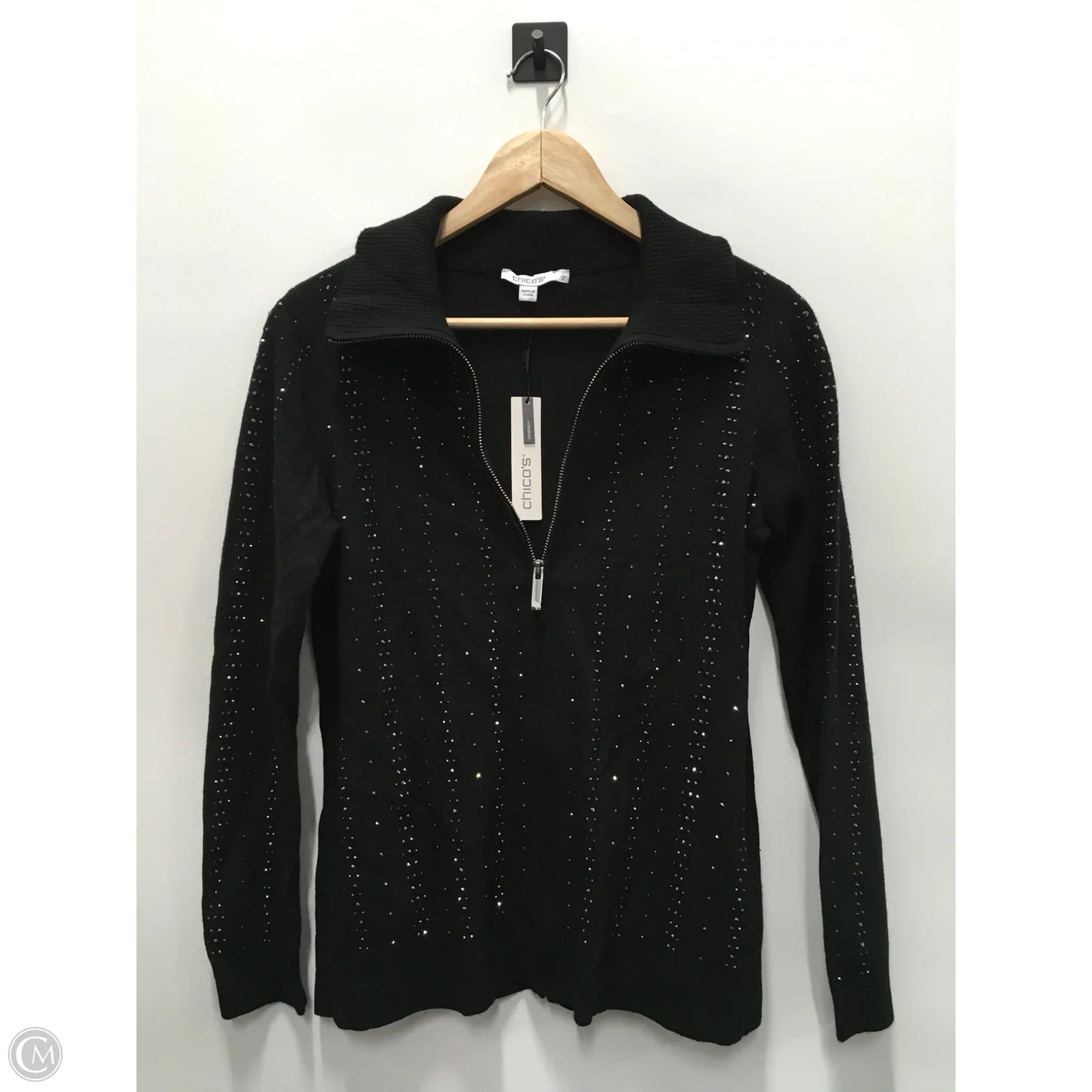 Sweater By Chicos In Black, Size: S