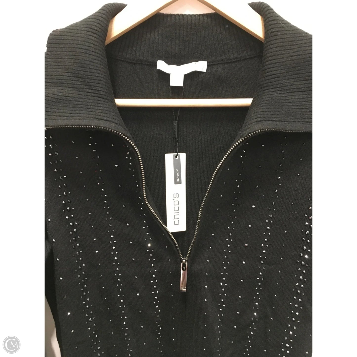 Sweater By Chicos In Black, Size: S