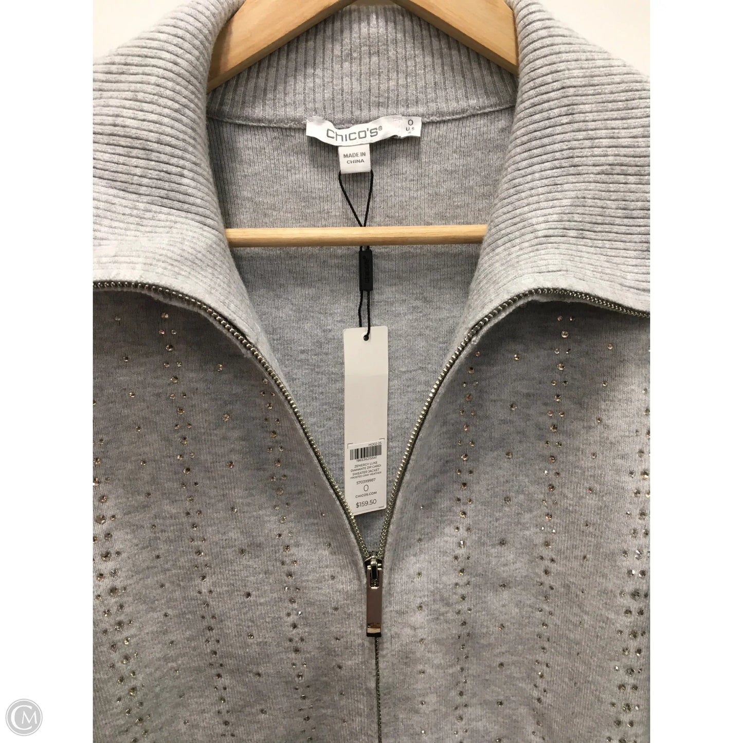 Sweater By Chicos In Grey, Size: S