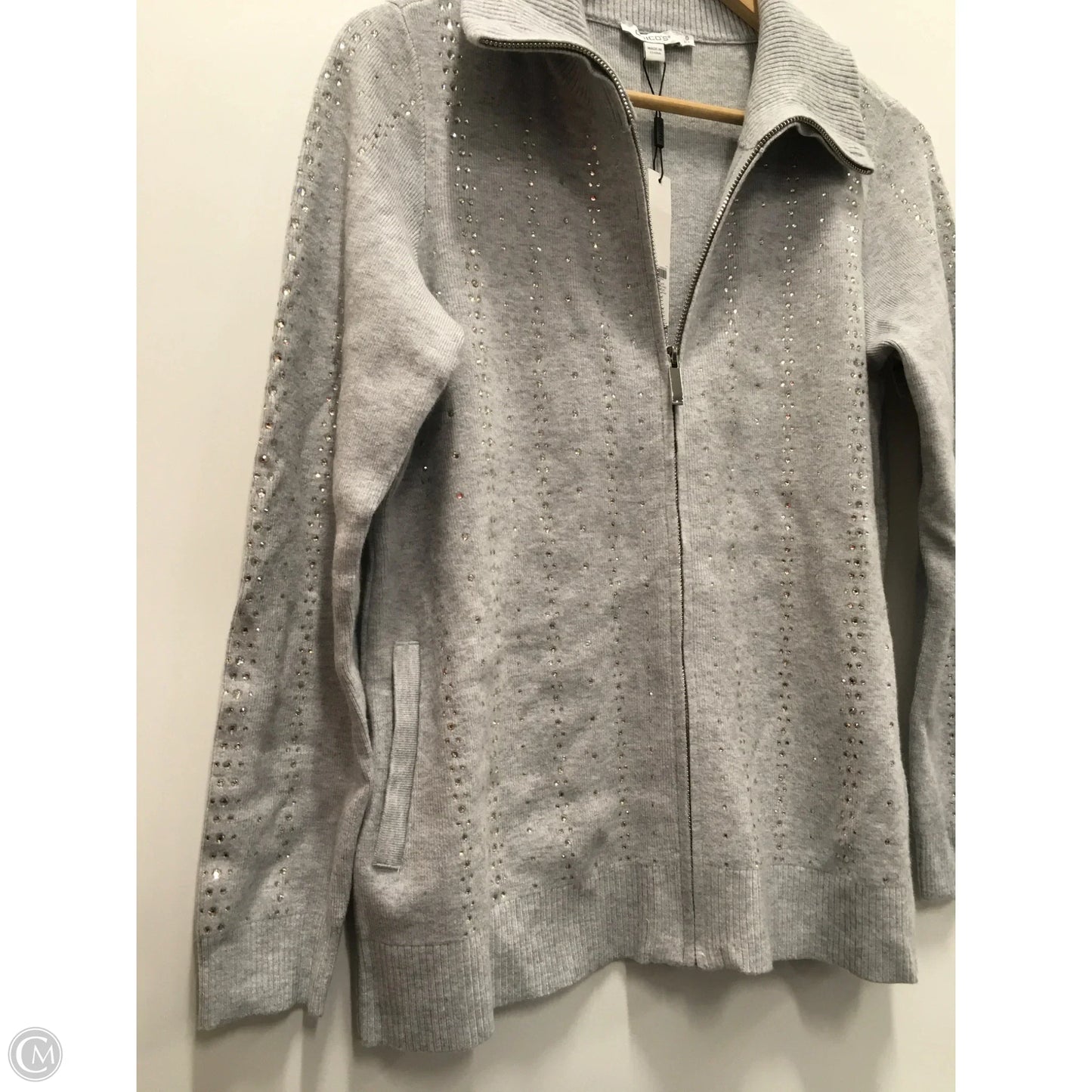 Sweater By Chicos In Grey, Size: S