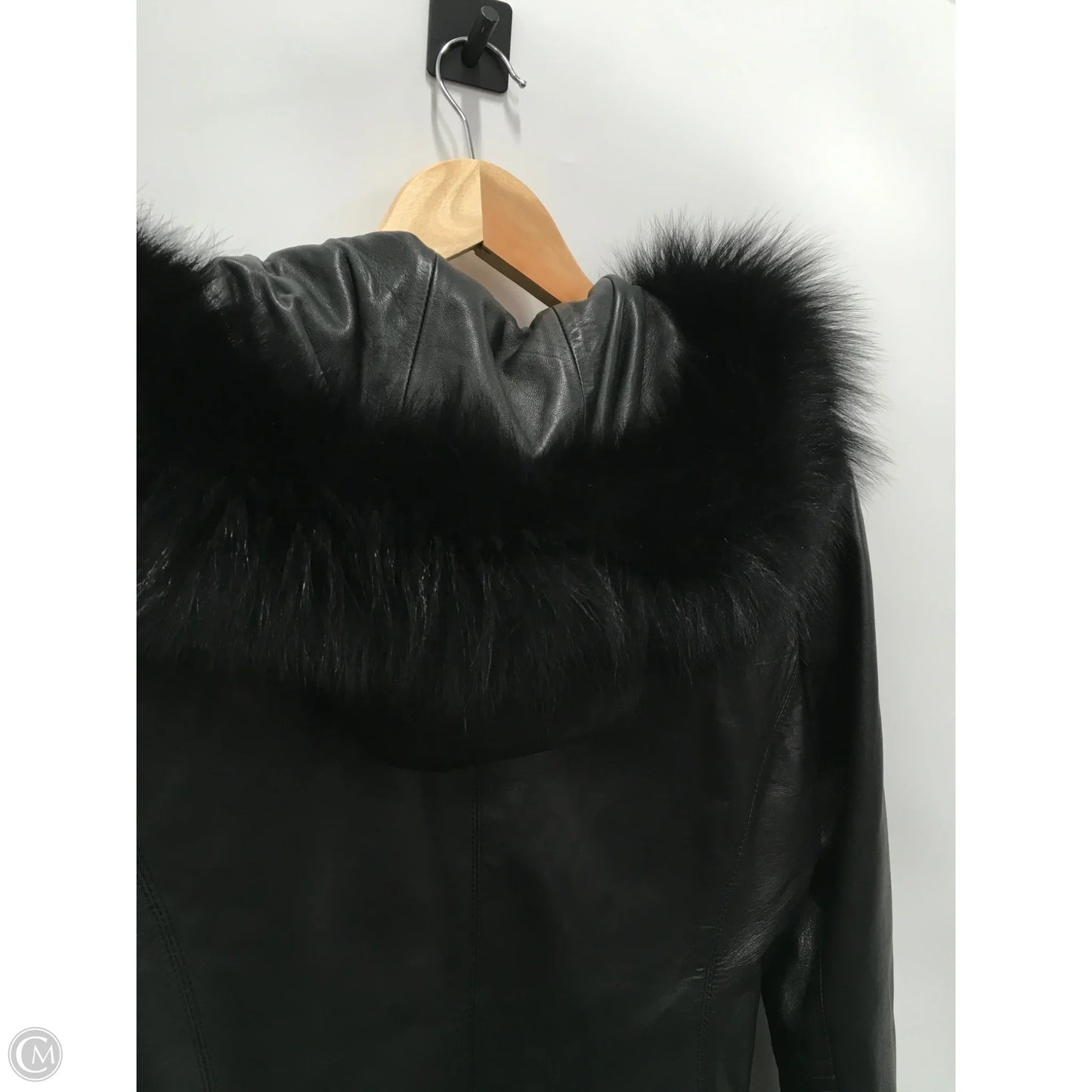 Jacket Leather By Liz Claiborne In Black, Size: M