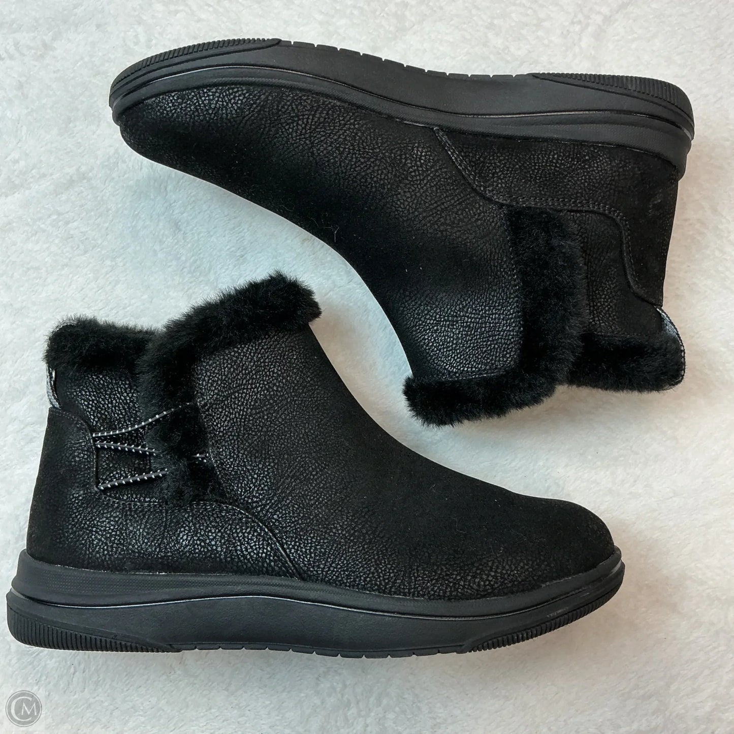 Boots Ankle Flats By Clarks In Black, Size: 7