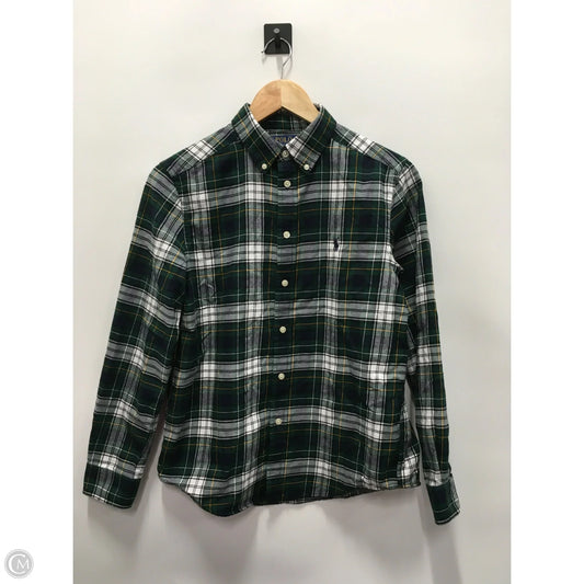 Top Long Sleeve By Polo Ralph Lauren In Plaid Pattern, Size: S