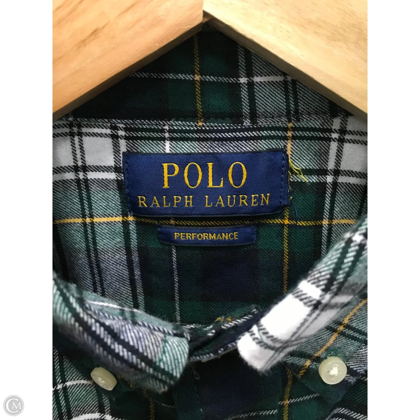 Top Long Sleeve By Polo Ralph Lauren In Plaid Pattern, Size: S