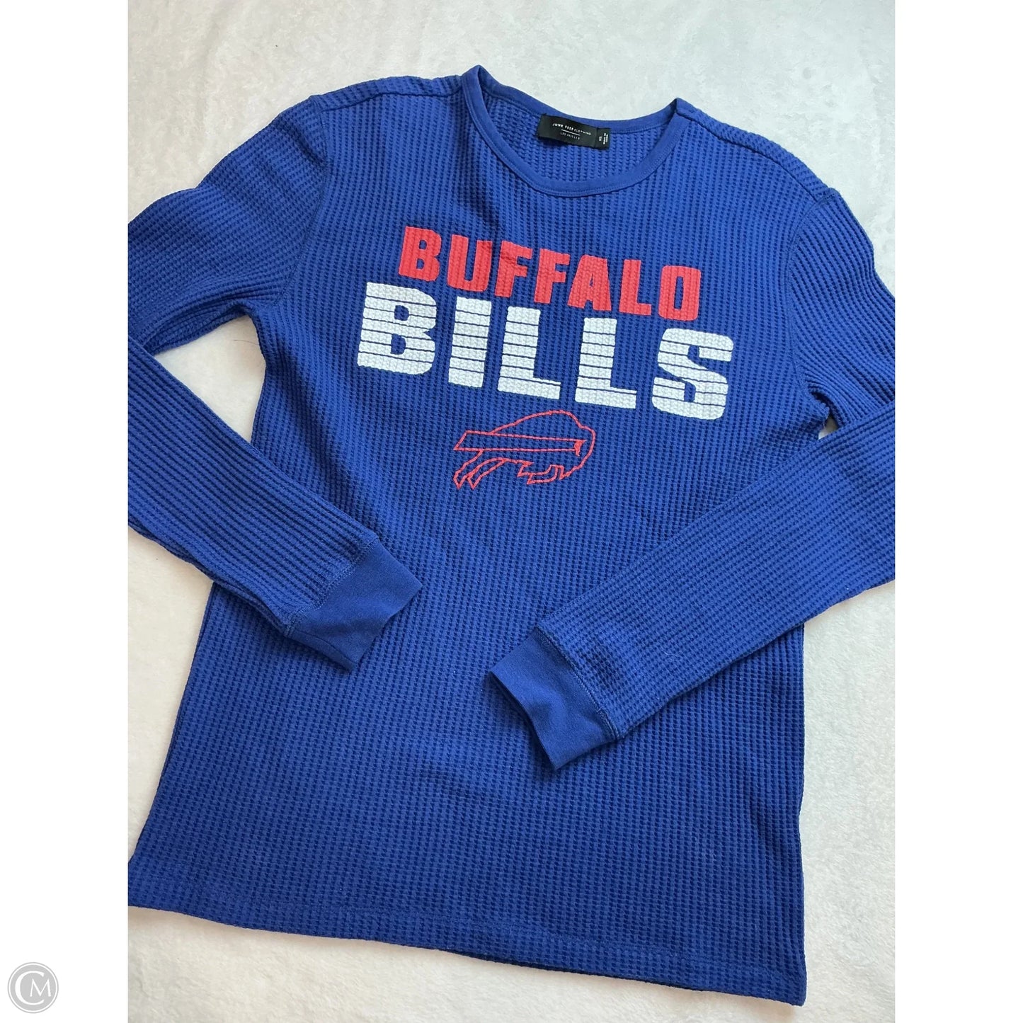 Athletic Top Long Sleeve Crewneck By Junk Food In Blue, Size: Xs