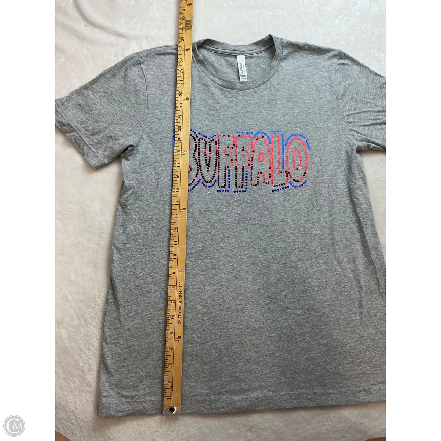 Top Short Sleeve Basic By Bella + Canvas In Grey, Size: M
