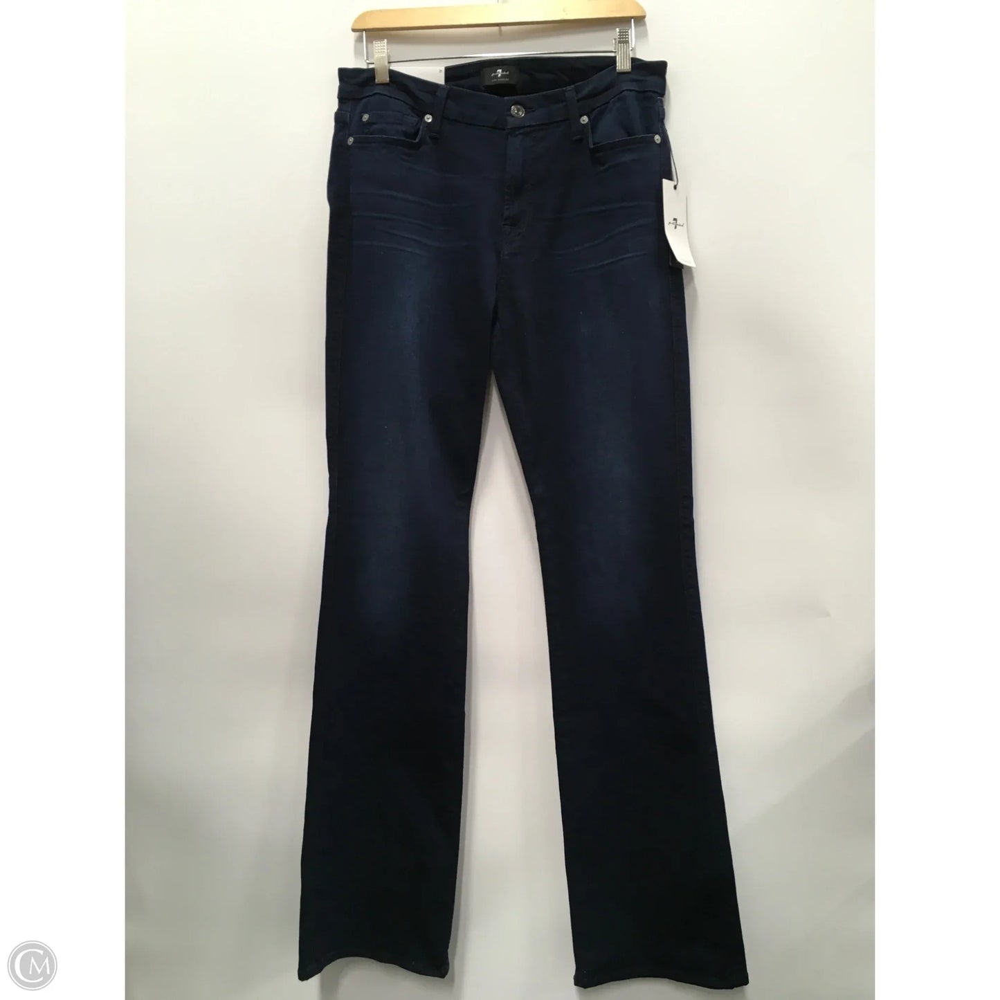 Jeans Boot Cut By 7 For All Mankind In Blue Denim, Size: 10